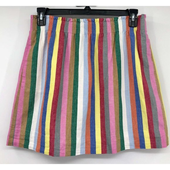 J Crew Striped Skirt Womens 12 Used - Picture 2 of 16